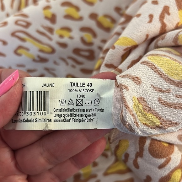 Virginie Castaway Leopard Print Casual Summer Spring Sheath Dress Size Large - Picture 8 of 8